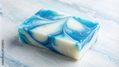 clean white blue soap photo