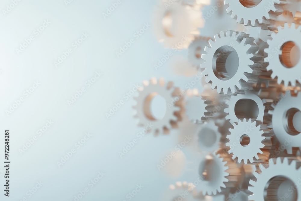 A Visual Representation of Technology: Interconnected Gears Working Together Harmoniously A Visual Representation of Technology: Interconnected Gears Working Together Harmoniously