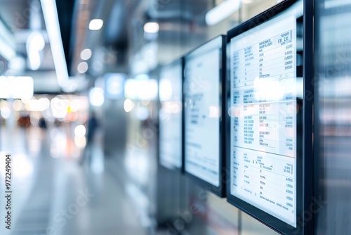 Wallpaper Mural Digital signage, interactive marketing displays, 3D illustration, modern retail concept, copy space, Torontodigital.ca