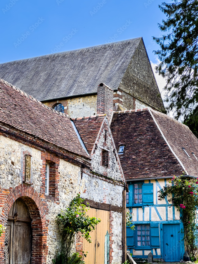 Antique building view in Gerberoy, France. Antique building view in Gerberoy, France.