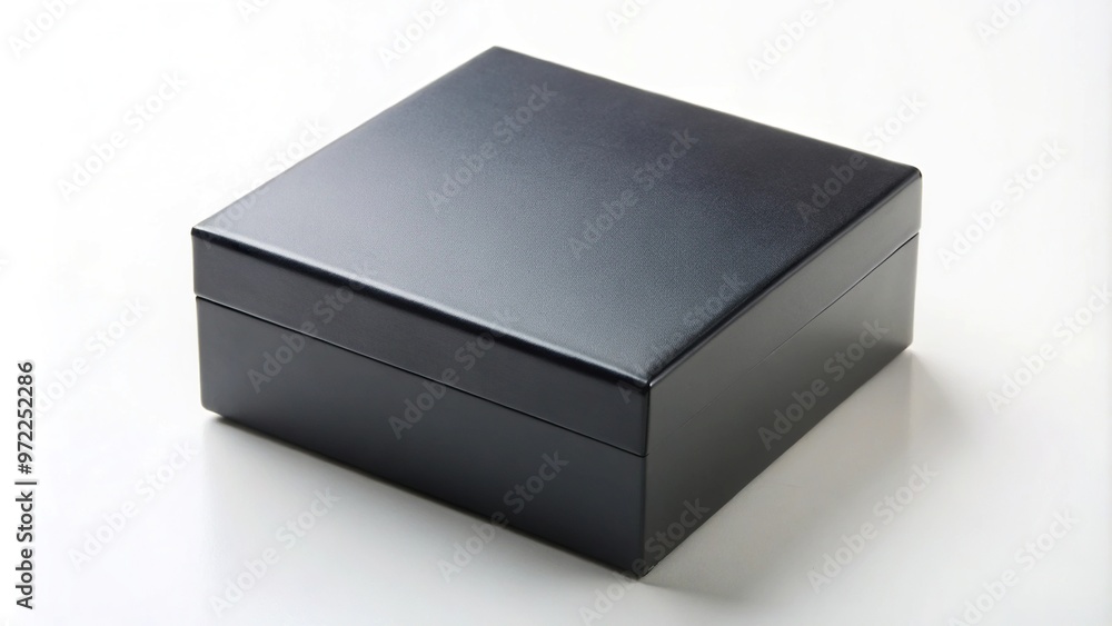 Closed black box isolated on white background Closed black box isolated on white background