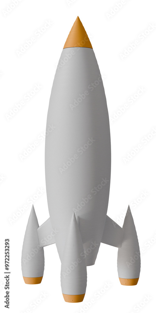 White Rocket Toy 3D printer rendering White Rocket Toy 3D printer rendering