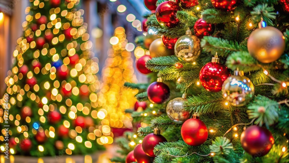 Closeup Christmas tree background with leading lines, perfect for the approaching holiday season Closeup Christmas tree background with leading lines, perfect for the approaching holiday season