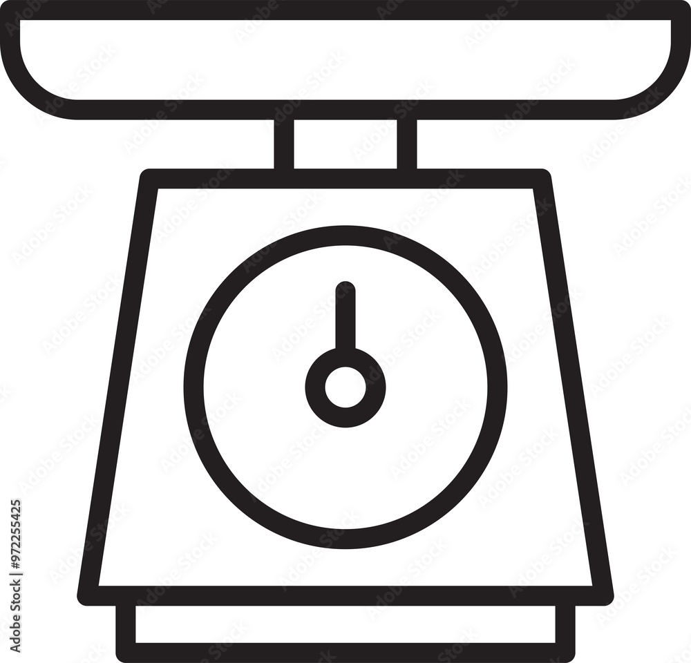 Kitchen Scale Line Icon Kitchen Scale Line Icon