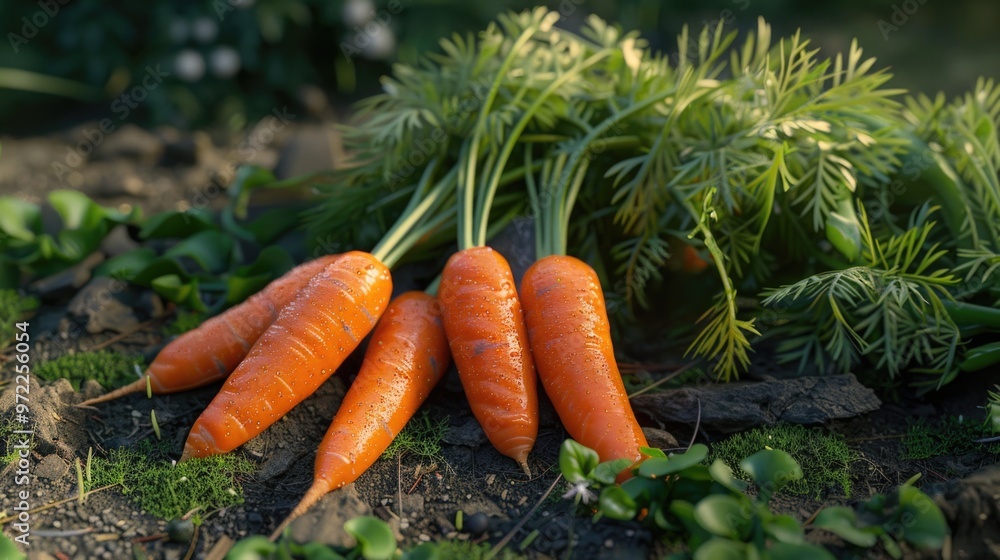 A bunch of carrots sitting on the ground A bunch of carrots sitting on the ground
