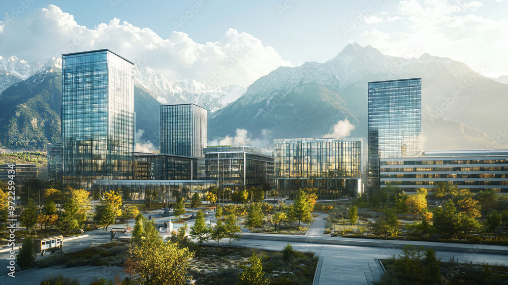 Naklejka premium city skyline