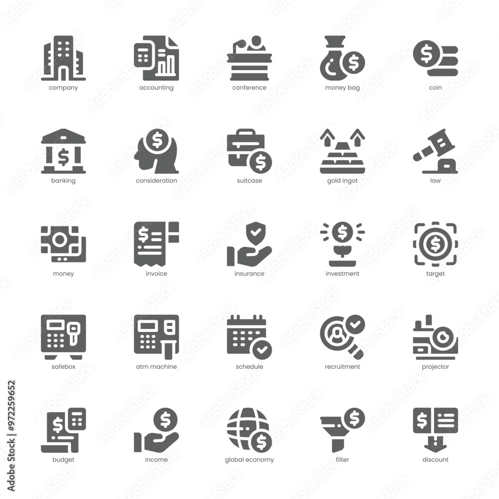 Company Accounting icon pack for your website, mobile, presentation, and logo design. Company Accounting icon glyph design. Vector graphics illustration and editable stroke. Company Accounting icon pack for your website, mobile, presentation, and logo design. Company Accounting icon glyph design. Vector graphics illustration and editable stroke.