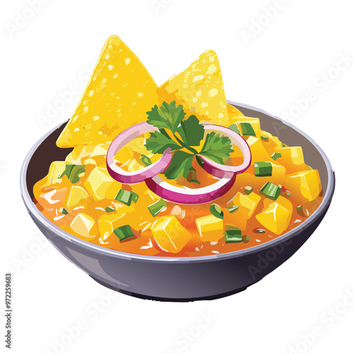 Mango onion coriander Salsa fruity dip