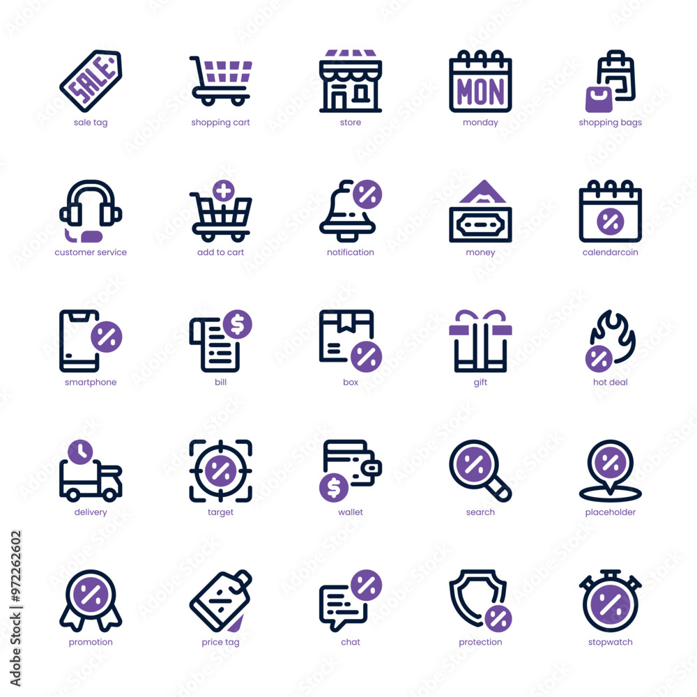 Cyber Monday Sale icon pack for your website, mobile, presentation, and logo design. Cyber Monday Sale icon dual tone design. Vector graphics illustration and editable stroke. Cyber Monday Sale icon pack for your website, mobile, presentation, and logo design. Cyber Monday Sale icon dual tone design. Vector graphics illustration and editable stroke.