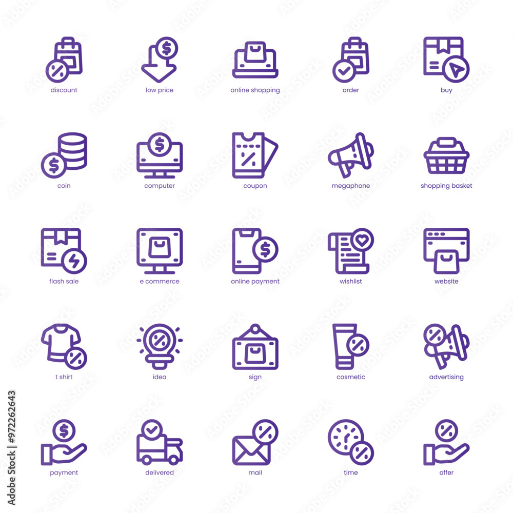 Cyber Monday Sale icon pack for your website, mobile, presentation, and logo design. Cyber Monday Sale icon basic line gradient design. Vector graphics illustration and editable stroke. Cyber Monday Sale icon pack for your website, mobile, presentation, and logo design. Cyber Monday Sale icon basic line gradient design. Vector graphics illustration and editable stroke.