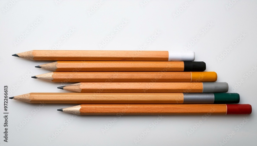 Pencil rubber wood white background. Pencil rubber wood white background.