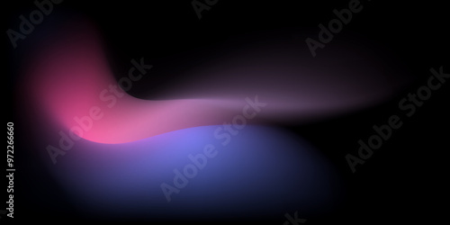 abstract colorful smooth curve gradient background with flowing purple, pink, blue, and violet colors blending smoothly on a black backdrop