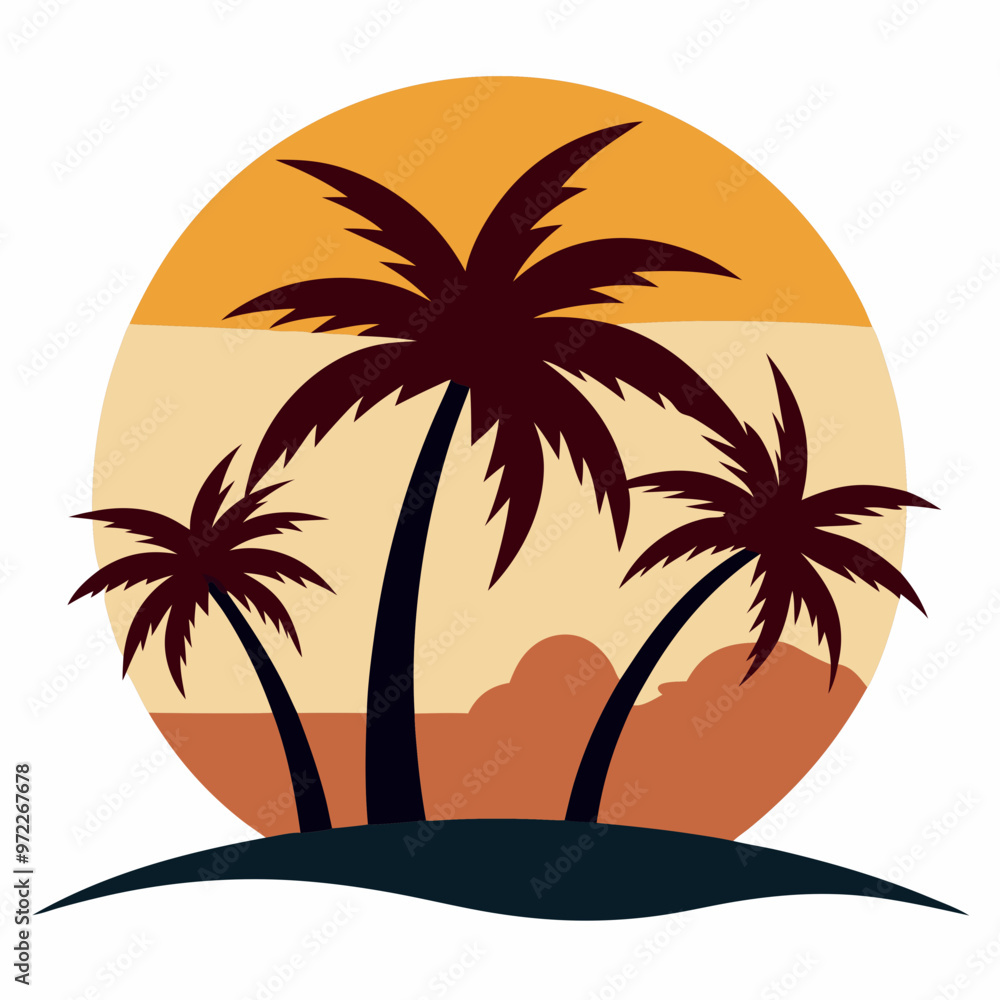 Obraz premium trees on the beach