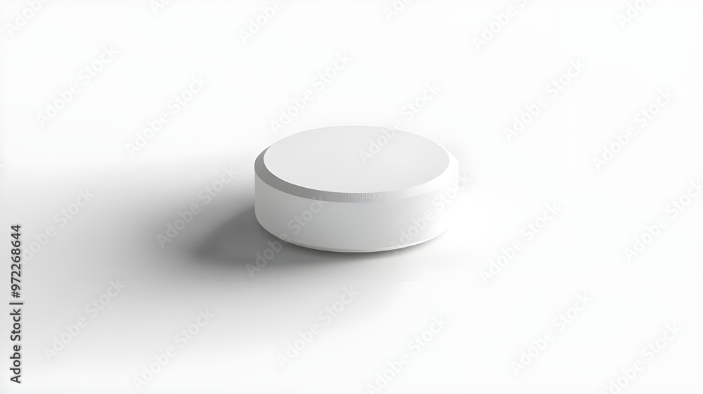 White Round Paper Label Isolated on Clean Background. White Round Paper Label Isolated on Clean Background.