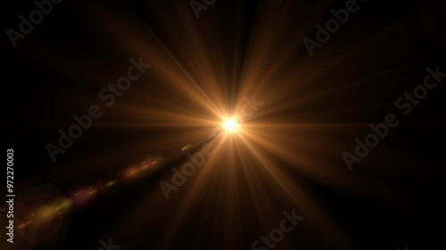 Optical lens flare effect on black backgound