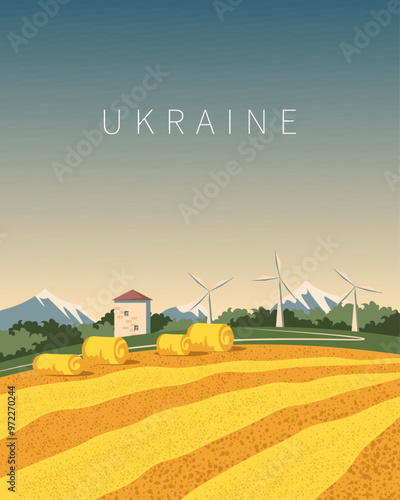 Ukraine poster, banner, postcard, card