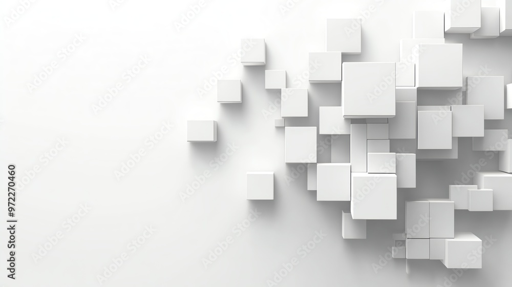 Abstract white cubes with copy space. Abstract white cubes with copy space.