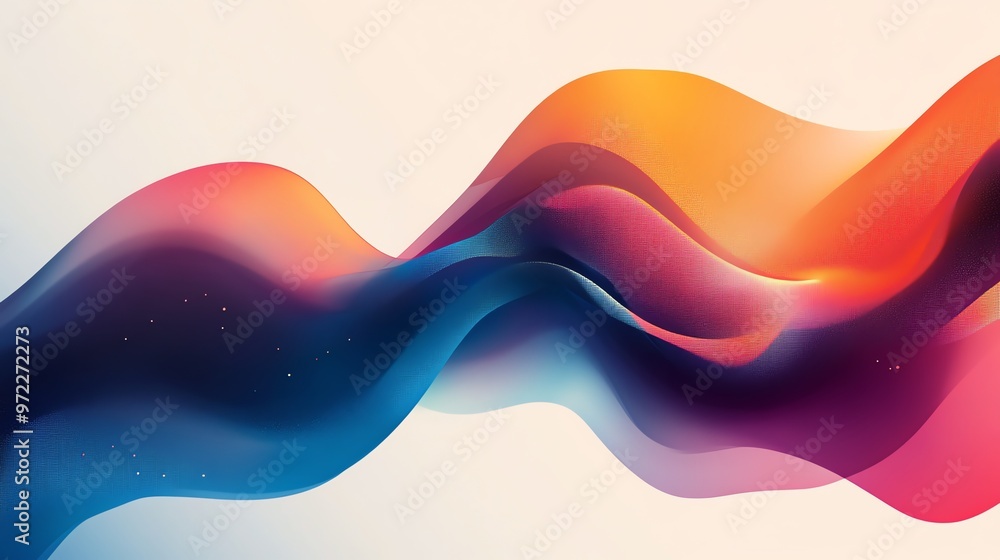 Fototapeta premium Abstract background with colorful, flowing waves.