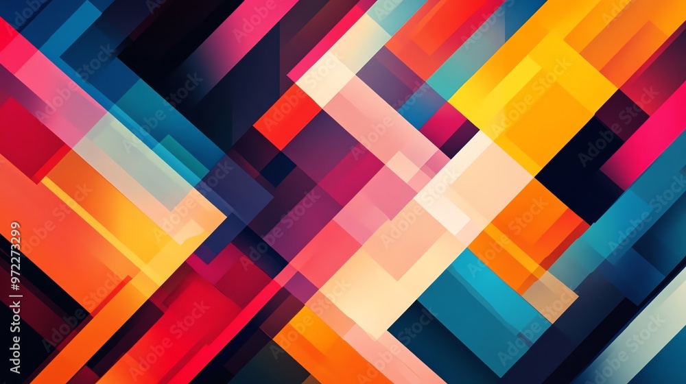 Abstract geometric background with colorful overlapping squares and rectangles. Abstract geometric background with colorful overlapping squares and rectangles.