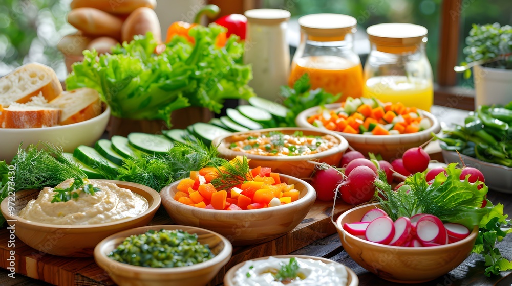 Fresh Vegetable Platter with Hummus and Dips Healthy Party Food Fresh Vegetable Platter with Hummus and Dips Healthy Party Food