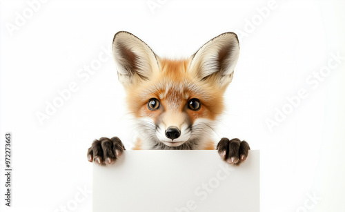 fox holding white paper generated by AI