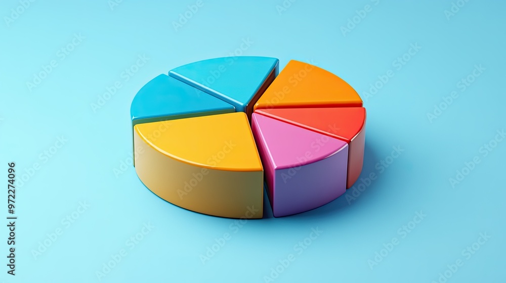 Simplified 3D pie chart of business cost breakdown, with copy space surrounding Simplified 3D pie chart of business cost breakdown, with copy space surrounding