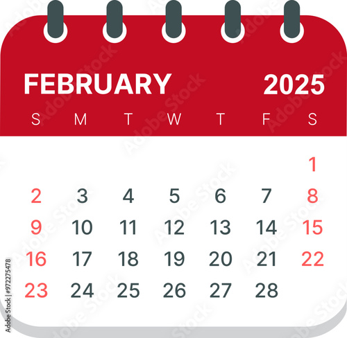 2025 calender-February	
