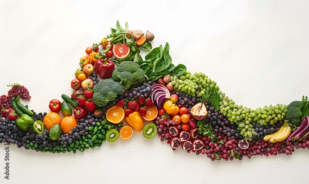 vegetable and fruits photo or illustrator on white background vegetable and fruits photo or illustrator on white background