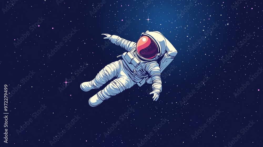 Astronaut floating in space. Astronaut floating in space.