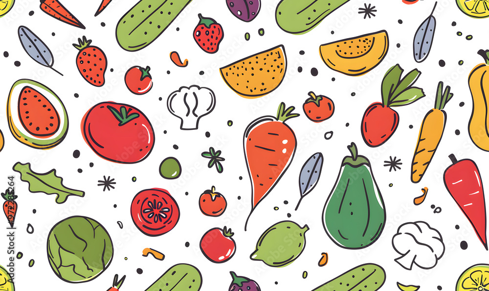 vegetable and fruits photo or illustrator on white background