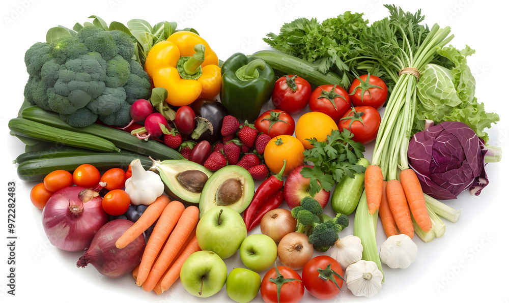 vegetable and fruits photo or illustrator on white background vegetable and fruits photo or illustrator on white background