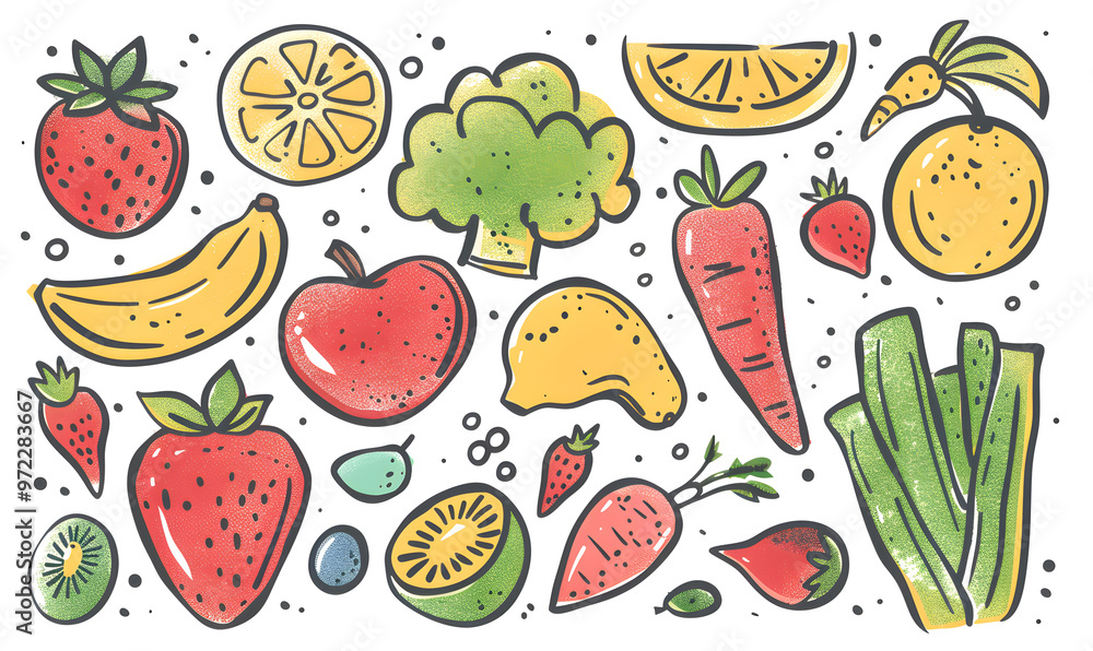 vegetable and fruits photo or illustrator on white background vegetable and fruits photo or illustrator on white background