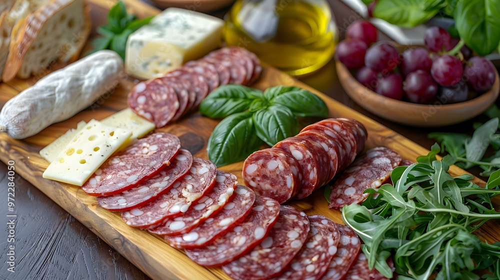 Gourmet Charcuterie Board with Salami Gourmet Charcuterie Board with Salami