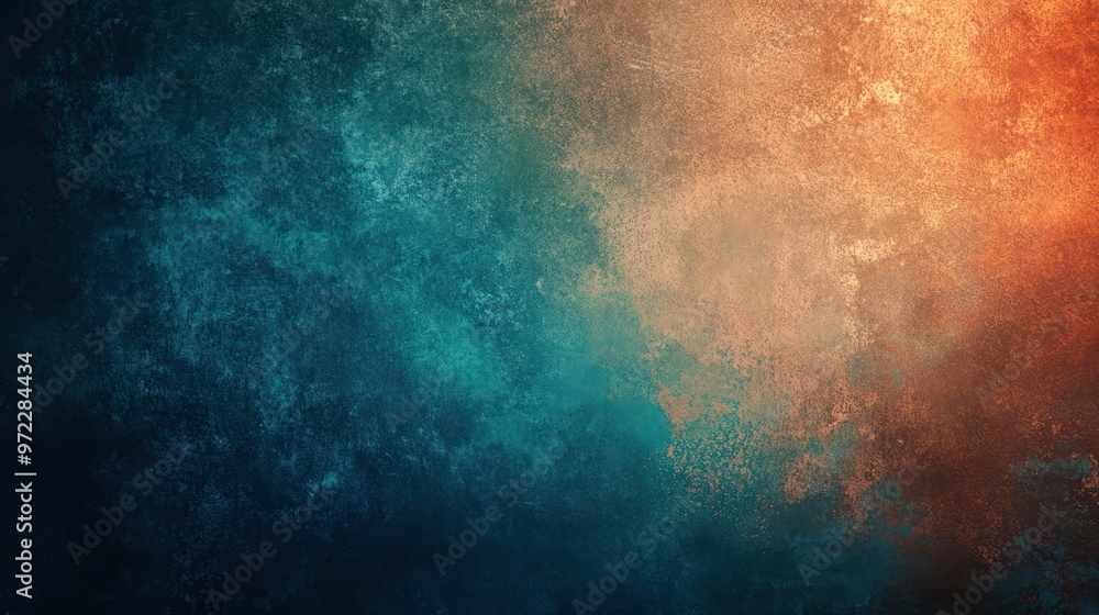 Obraz premium A mesmerizing abstract background with deep teal and warm copper hues blending seamlessly.