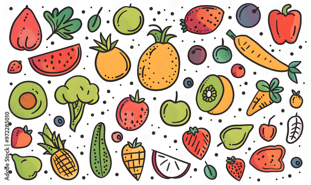 vegetable and fruits photo or illustrator on white background vegetable and fruits photo or illustrator on white background