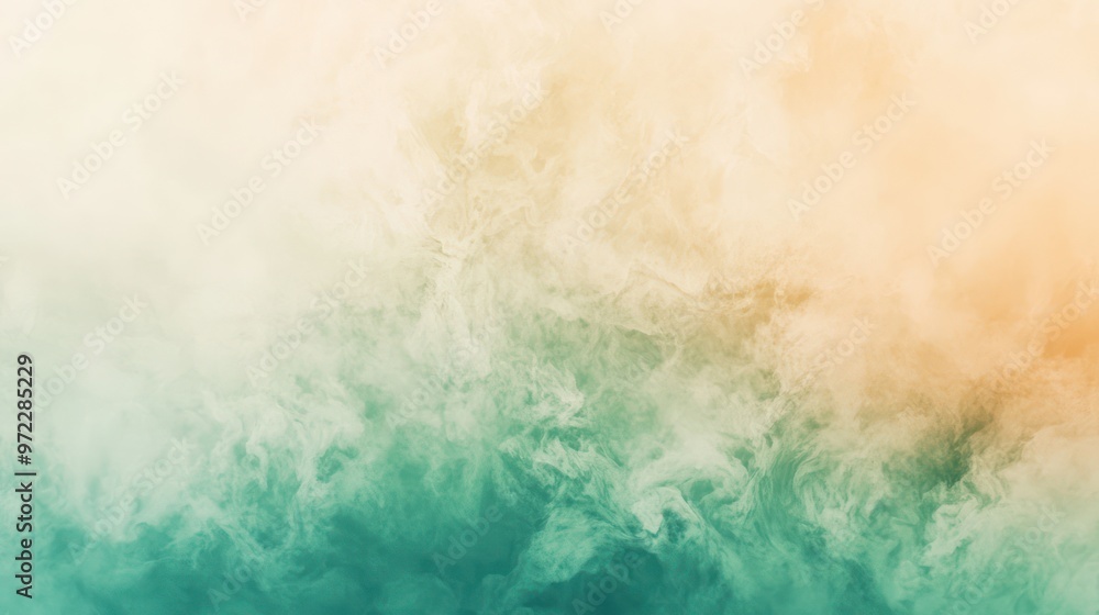 An abstract gradient with soft hues of orange, green, and turquoise, creating a serene, dreamy atmosphere. An abstract gradient with soft hues of orange, green, and turquoise, creating a serene, dreamy atmosphere.