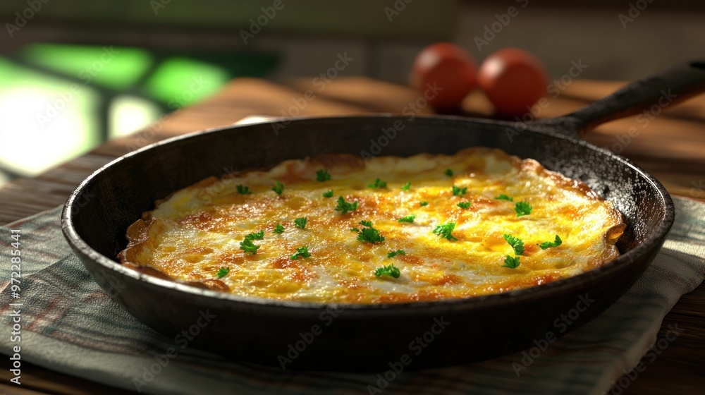 omelette served on a plate