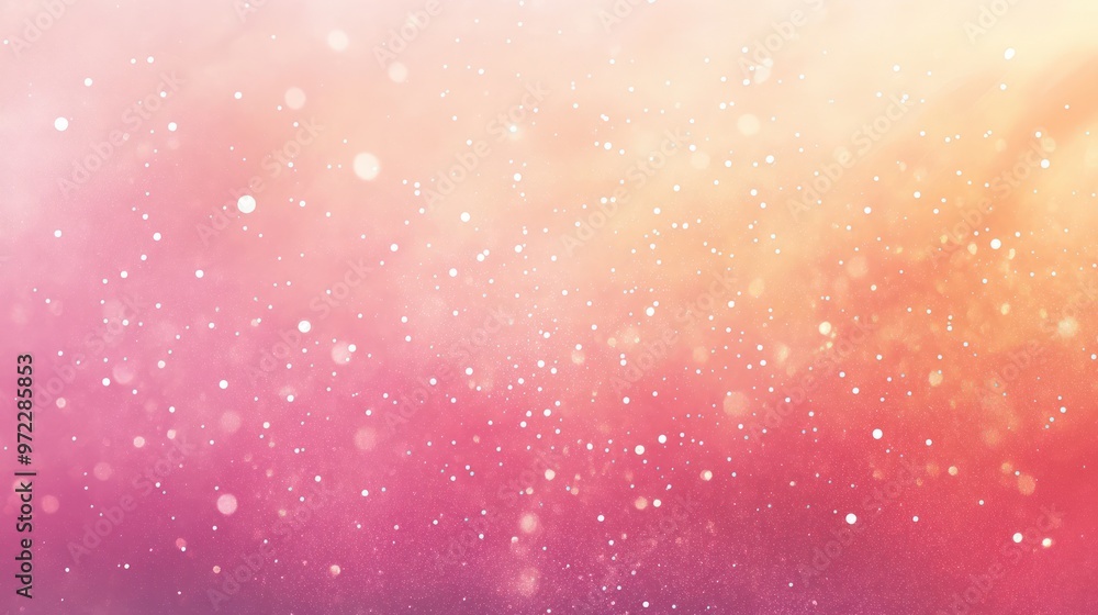 A dreamy backdrop featuring soft pink and orange hues with sparkling bokeh effects. A dreamy backdrop featuring soft pink and orange hues with sparkling bokeh effects.