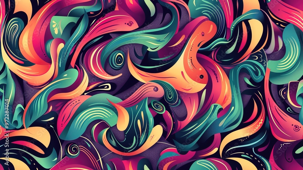 Obraz premium Seamless pattern wallpaper