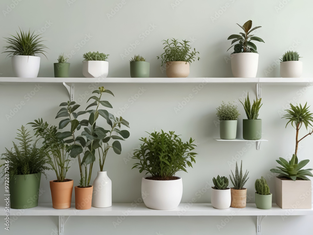 modern interior green wall with flowers in a pot. modern interior. Indoor flowers.. modern interior green wall with flowers in a pot. modern interior. Indoor flowers..