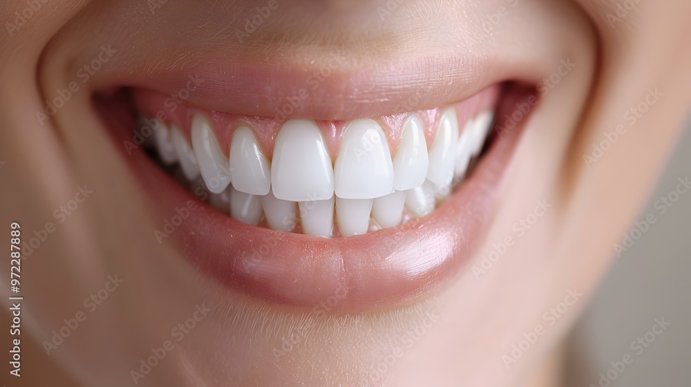 Close-up of a Person's Bright White Smile Close-up of a Person's Bright White Smile