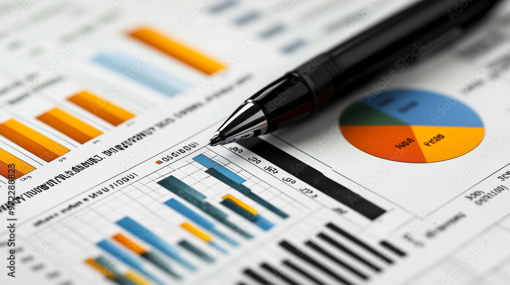 business plan with graphs and charts, laid out on a desk business plan with graphs and charts, laid out on a desk