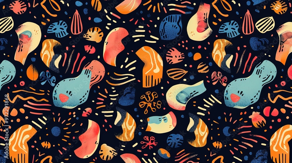 Abstract motifs pattern wallpaper Abstract motifs pattern wallpaper
