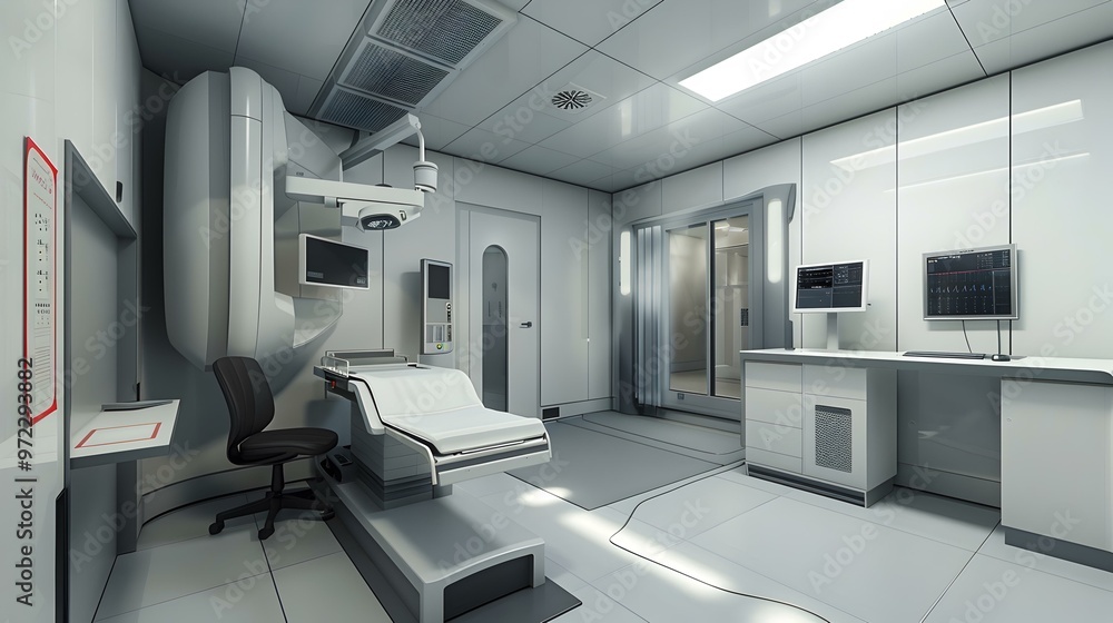 Modern Medical Imaging Room with Advanced Equipment Modern Medical Imaging Room with Advanced Equipment