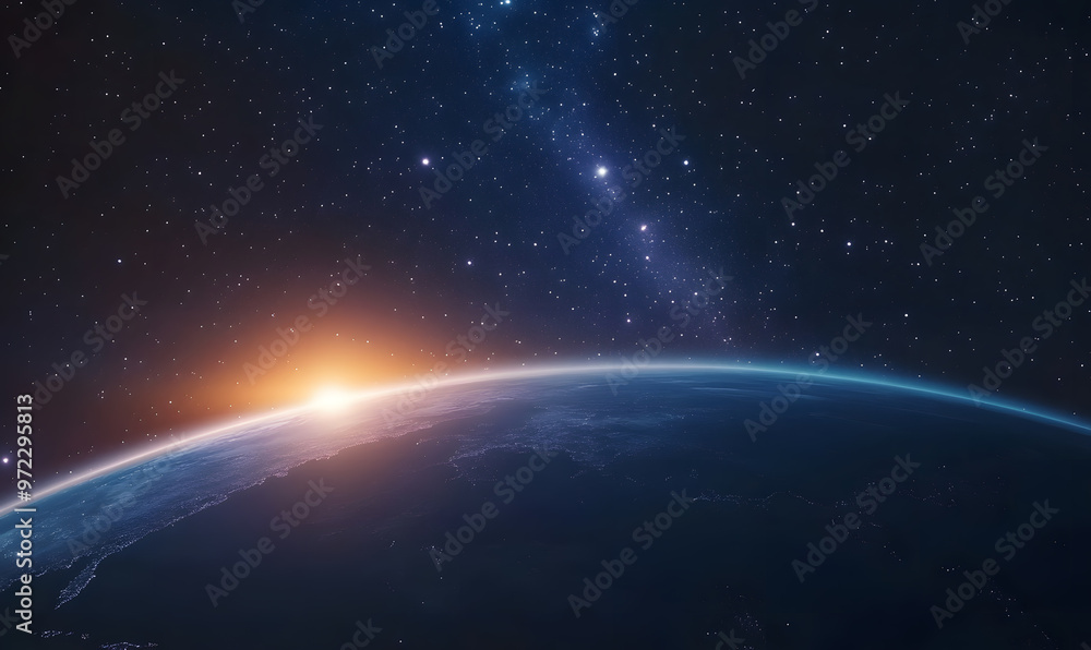 Obraz premium graphics of space, planets, and astronauts on a white background.