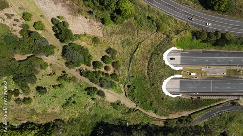 St Helena Tunnel is a twin-tube road tunnel that forms part of the Pacific Highway in the Byron Bay hinterland in New South Wales, Australia photo