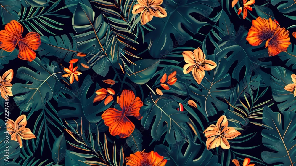 Colourful pattern wallpaper
