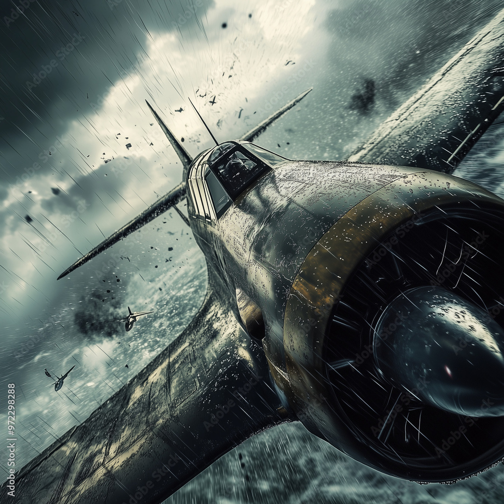 hyper realistic very detailed close up photo of a second world war ...