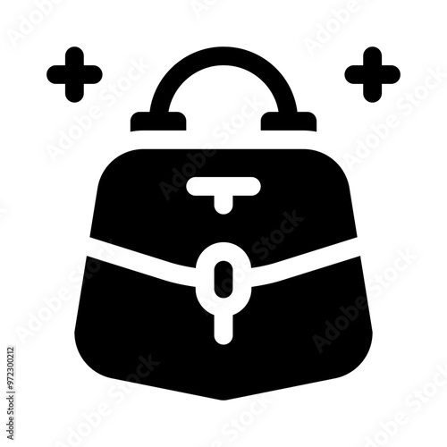 Handbag glyph icon