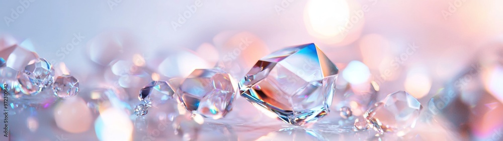Iridescent Geometric Crystal Texture, an intricate closeup of abstract crystal forms, showcasing liquid-like surfaces with vibrant colors and depth, highlighted by luminous reflections. Iridescent Geometric Crystal Texture, an intricate closeup of abstract crystal forms, showcasing liquid-like surfaces with vibrant colors and depth, highlighted by luminous reflections.